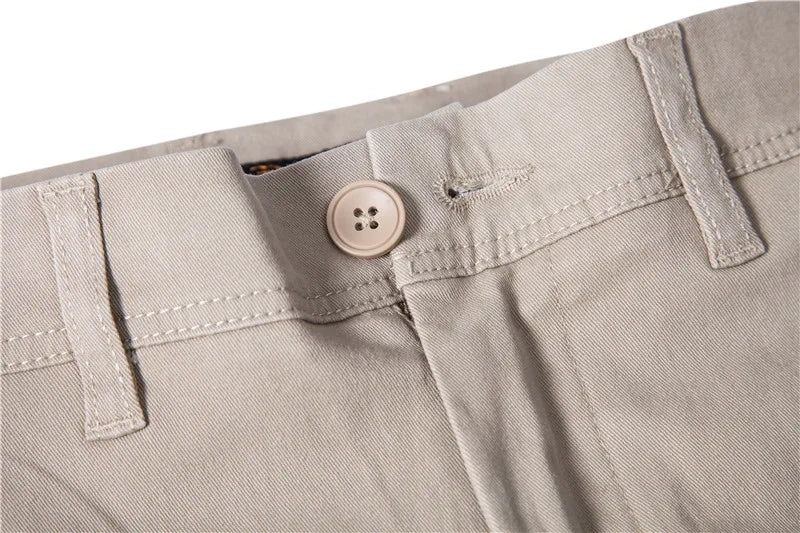 CASUAL SLIM COTTON MEN TROUSERS BROWN VANGARD