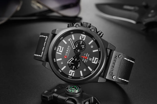 SPORT BLACK WHITE CHRONOGRAPH WATCH