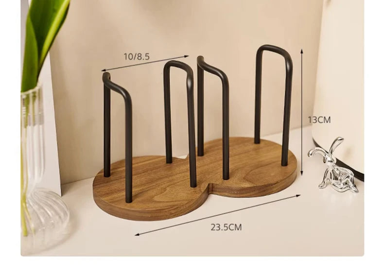 WOODEN CUP STORAGE HOLDER