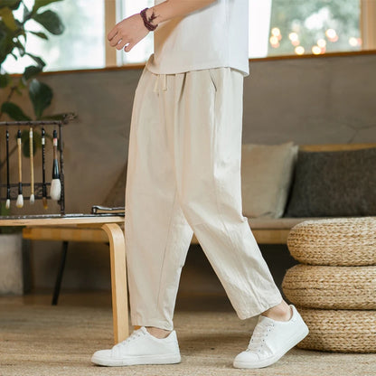 LINEN TROUSERS STREETFASHION