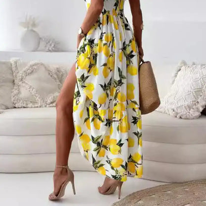 LEMON LONG DRESS SAVAGI