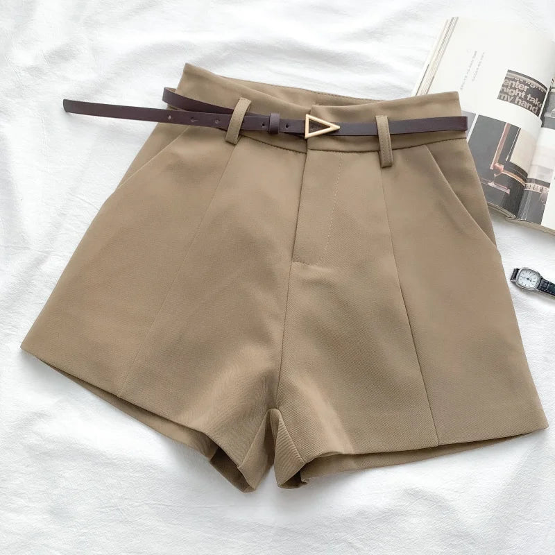 SHORTS A-LINE HIGH WAIST CHIC OFFICE